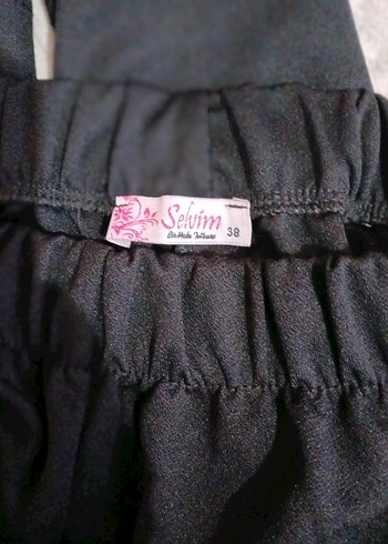 Düğmeli Siyah Uzun Kadın Elbise - Görsel 4