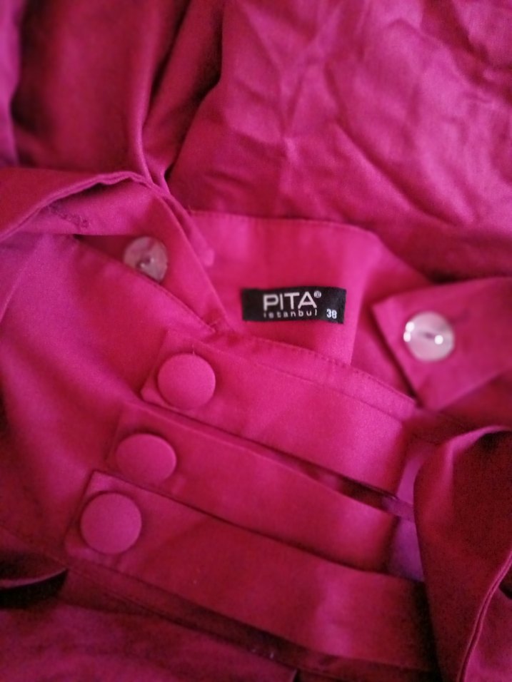 Uzun Mor Drapeli Straplez Abiye Elbise - Görsel 2