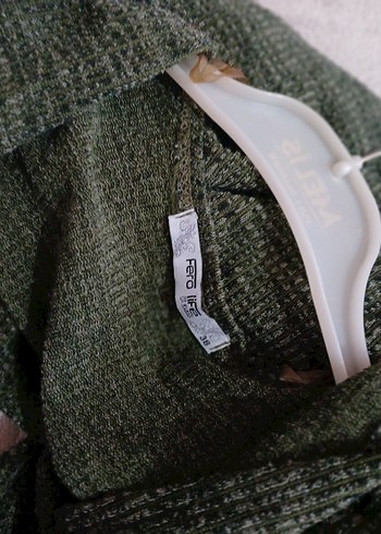 Gri Uzun Örgü Kadın Hırka - Görsel 3