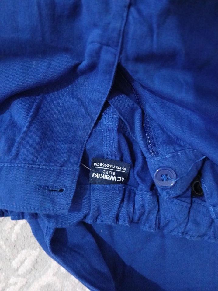 Erkek Çocuk Mavi Bol Kesim Kot Pantolon - Görsel 2