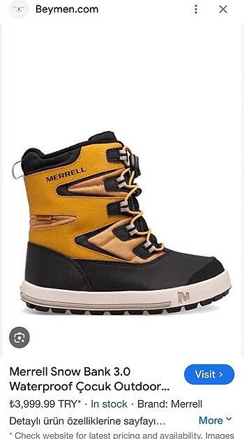 MERRELL KAR YAĞMURL BOTU 35