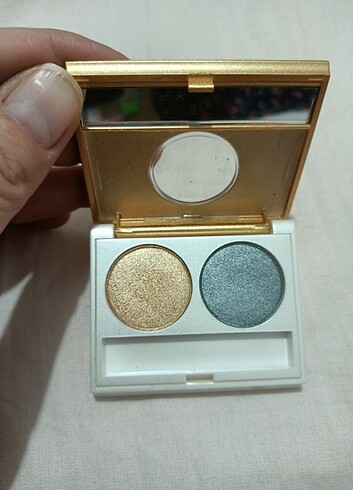 Pastel altın-gümüş ikili far