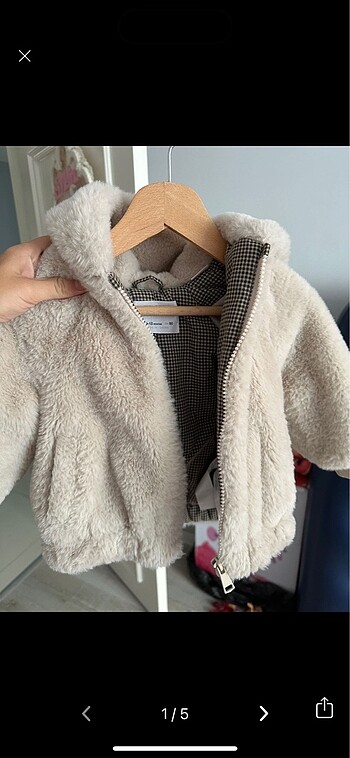 Zara 9-12 ay peluş mont