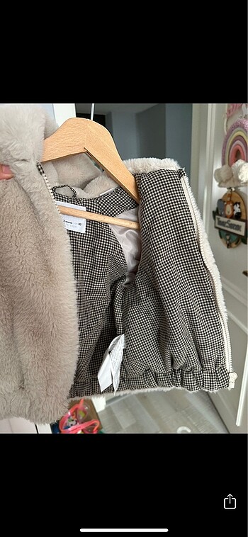 9-12 Ay Beden Zara 9-12 ay peluş mont