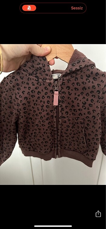 H&M leoparlı bebek hırka 12-18 aylık