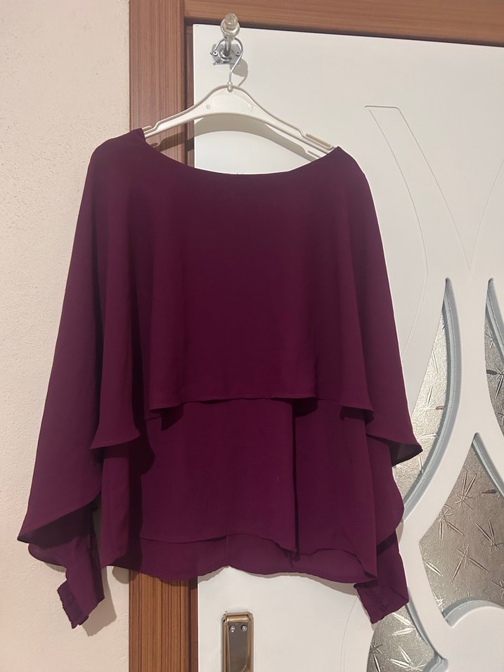 Salaş dekolteli Uzun Kol Kadın Bluz - Görsel 5