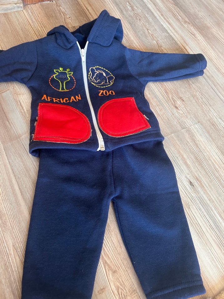 Renkli Baskılı Erkek Bebek Eşofman Takımı - Görsel 2