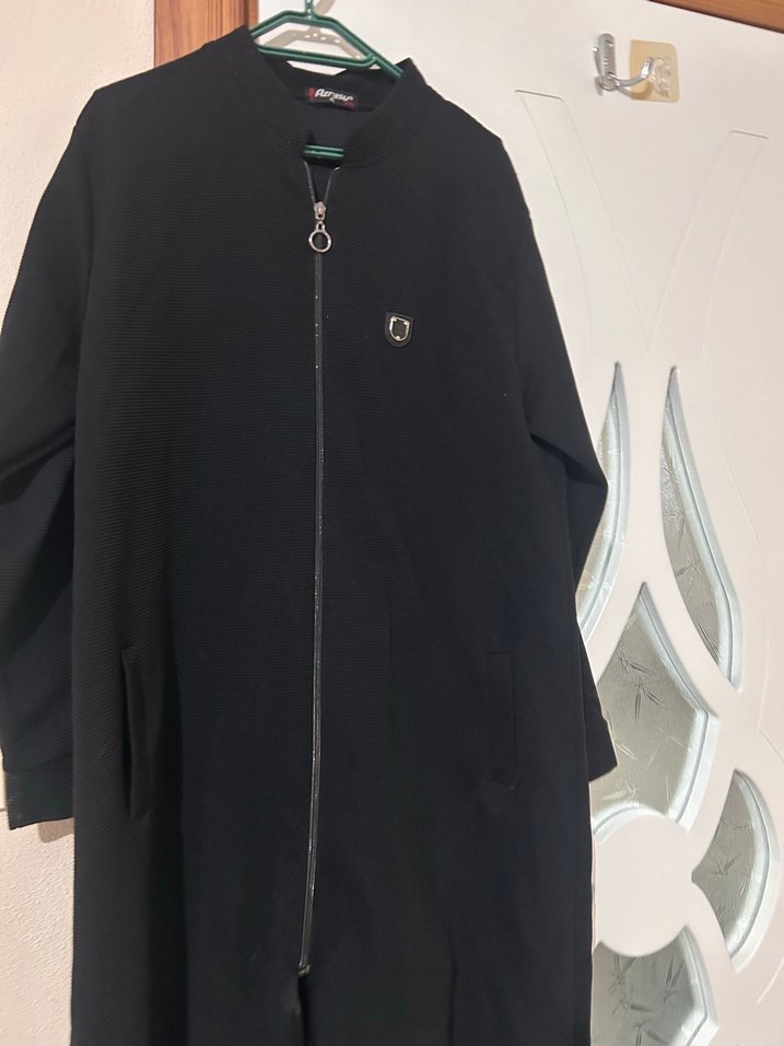 Siyah Fermuarlı Uzun Kadın mevsimlik - Görsel 2