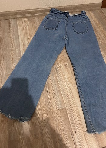 Gri Bol Kesim Kadın Denim Jean - Görsel 5