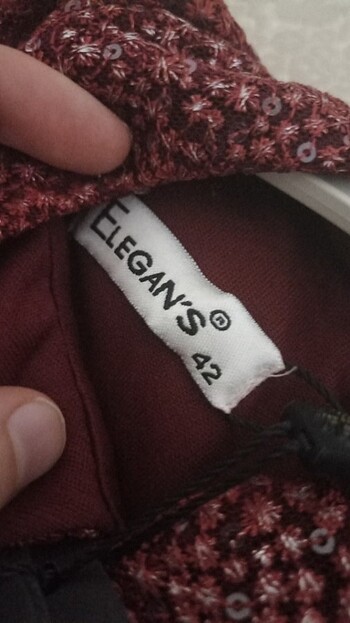 Pelerinli bordo abiye - Görsel 7