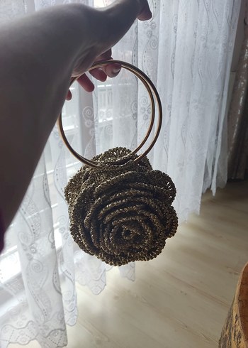 Çiçek Desenli Bohem Kadın Örgü Çanta
