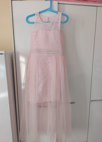 Diğer Kız Çocuk Pembe Dantel Tül Elbise 9 ,10 yaş