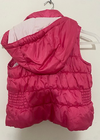 Düğmeli Pembe Kız Çocuk Yelek - Görsel 3