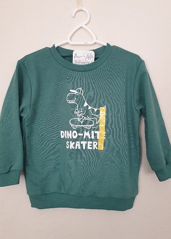 LC Waikiki Lcw Erkek Çocuk Renkli Dinozor Baskılı Sweatshirt