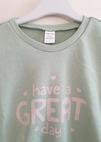Lcw Kız Çocuk Yeşil Baskılı Sweatshirt - Görsel 4