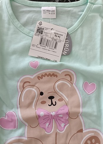 Kız Çocuk Triko Pijama Takımı, Uzun Kollu, Baskılı - Görsel 2