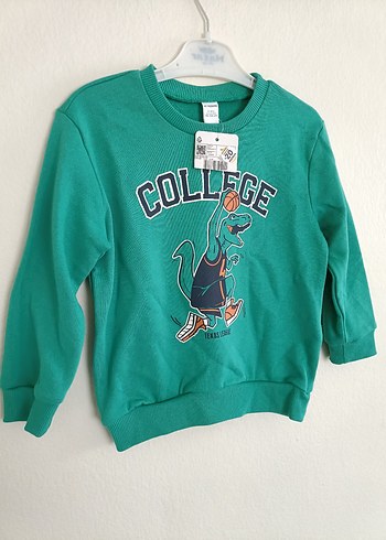 Lcw Erkek Çocuk Yeşil Baskılı Sweatshirt - Görsel 3