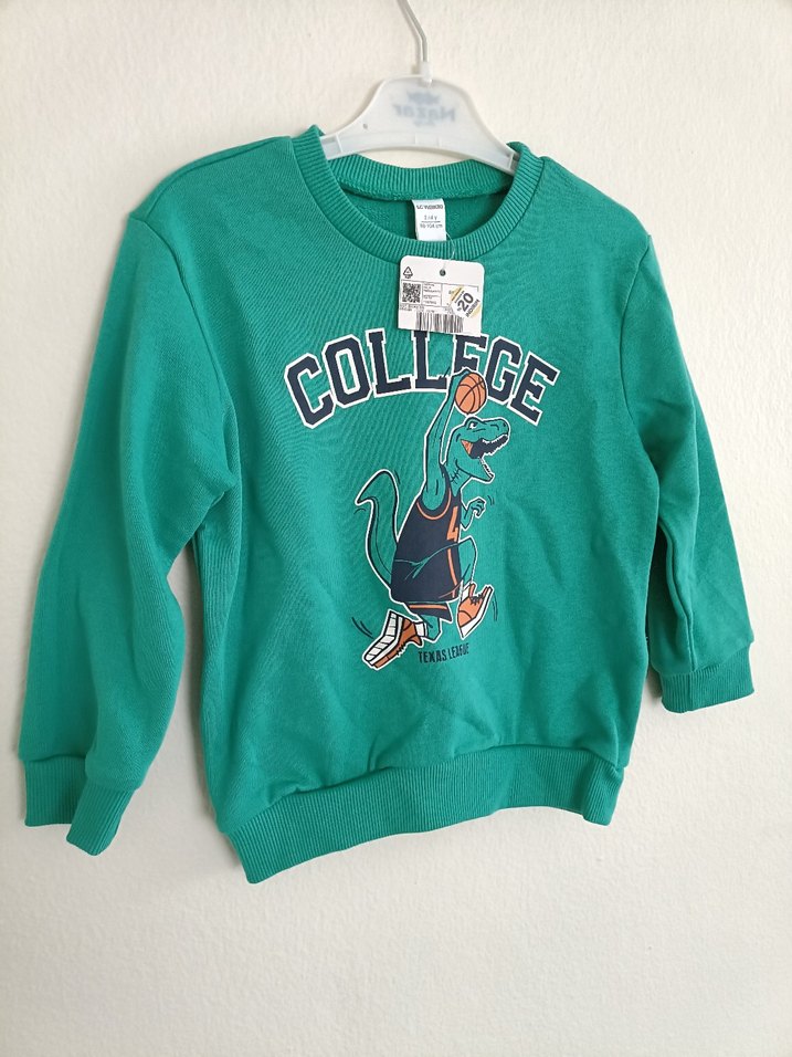 Lcw Erkek Çocuk Yeşil Baskılı Sweatshirt - Görsel 3