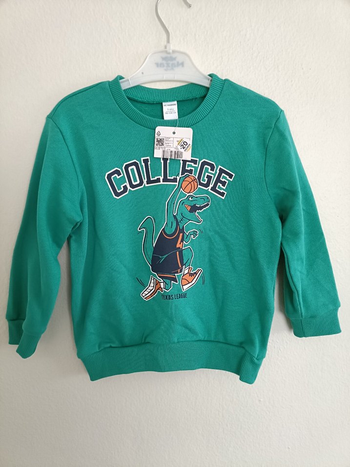 Lcw Erkek Çocuk Yeşil Baskılı Sweatshirt - Görsel 4