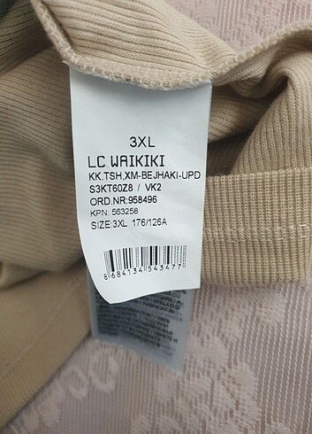 3xl Beden LC WAİKİKİ ERKEK TİŞÖRT