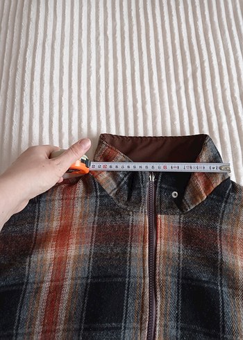 Kahverengi Ekose Fermuarlı Erkek Sweatshirt - Görsel 12