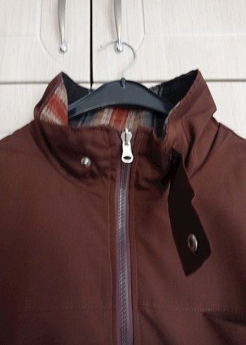 Kahverengi Ekose Fermuarlı Erkek Sweatshirt - Görsel 6