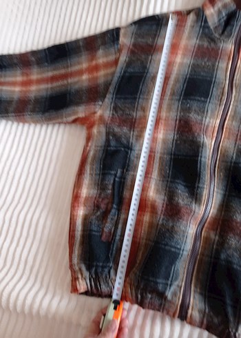 Kahverengi Ekose Fermuarlı Erkek Sweatshirt - Görsel 9