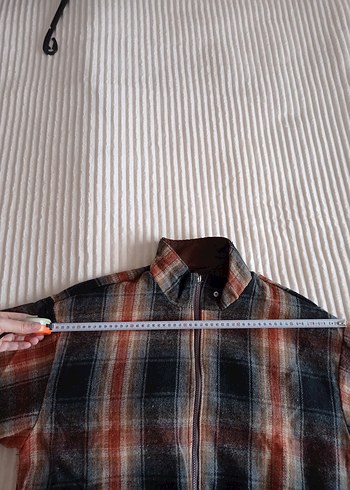 Kahverengi Ekose Fermuarlı Erkek Sweatshirt - Görsel 11