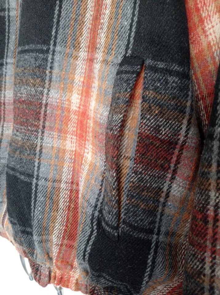 Kahverengi Ekose Fermuarlı Erkek Sweatshirt - Görsel 2