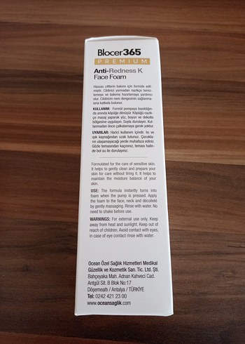 Blocer365 Anti-Redness K Yüz Köpüğü 150 ml - Görsel 2