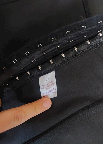 Siyah Balenli kadın Korse - Görsel 3