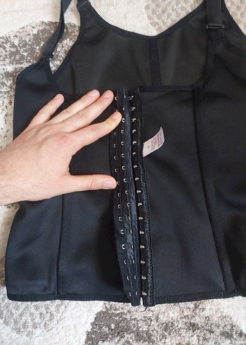 Siyah Balenli kadın Korse - Görsel 2