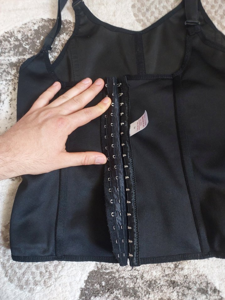 Siyah Balenli kadın Korse - Görsel 2