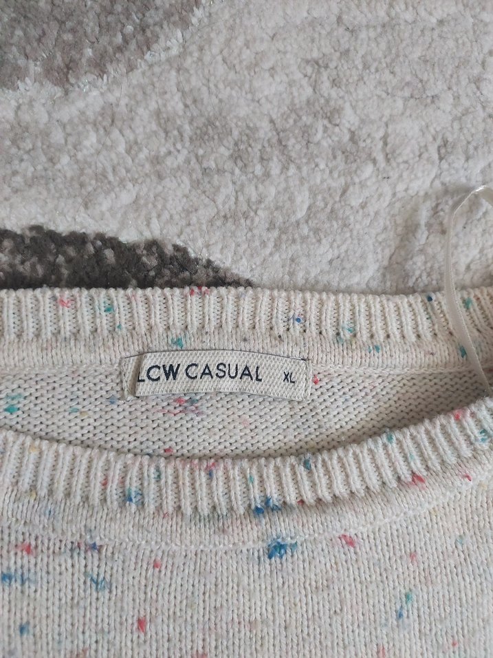 lc waikiki Beyaz Baykuş Desenli Örgü Kadın Kazak - Görsel 2