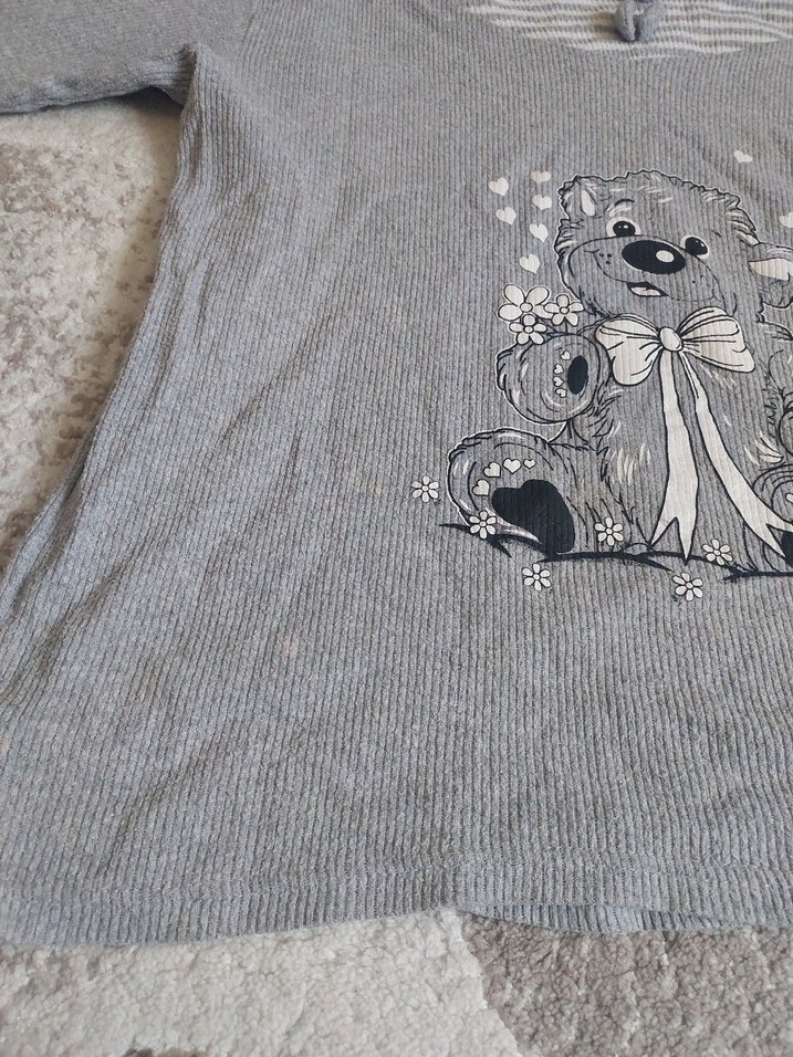 bianca kadın Gri Uzun Kollu pijama - Görsel 2