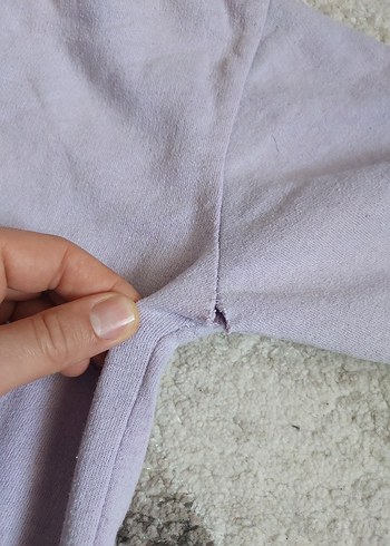 Mor Kapüşonlu Rahat Kesim Kadın Sweatshirt - Görsel 7