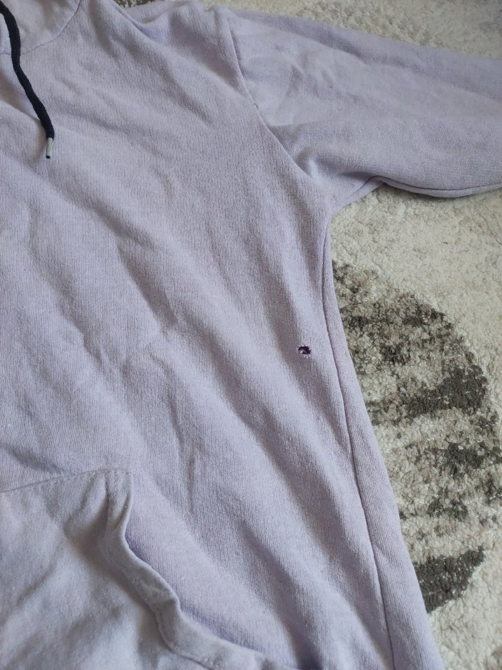 Mor Kapüşonlu Rahat Kesim Kadın Sweatshirt - Görsel 2