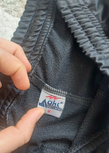 akt beyaz Şeritli Siyah Kadın Eşofman Altı - Görsel 6