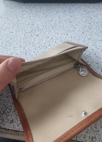 Bej Deri Kadın Cüzdanı, Kayışlı - Görsel 8