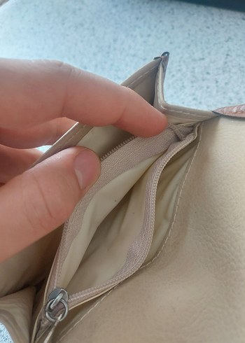 Bej Deri Kadın Cüzdanı, Kayışlı - Görsel 7