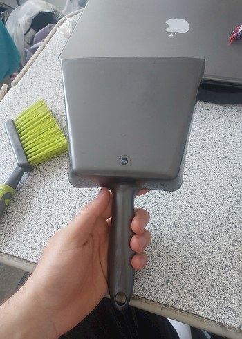 Gri Plastik Küçük Faraş ve Fırça Seti - Görsel 4