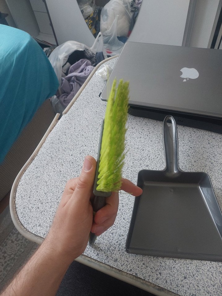 Gri Plastik Küçük Faraş ve Fırça Seti - Görsel 3