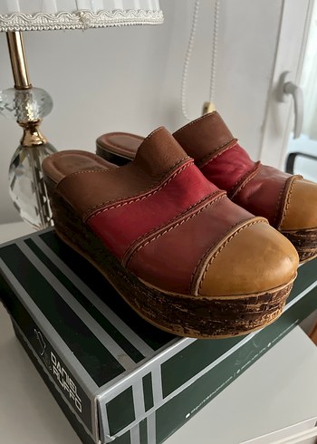 Seda marka Kahverengi Deri Dolgu Topuk Espadril - Görsel 5