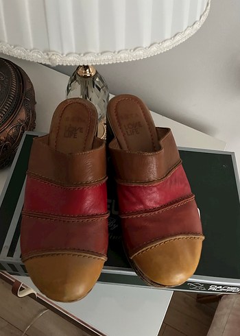 Seda marka Kahverengi Deri Dolgu Topuk Espadril - Görsel 3