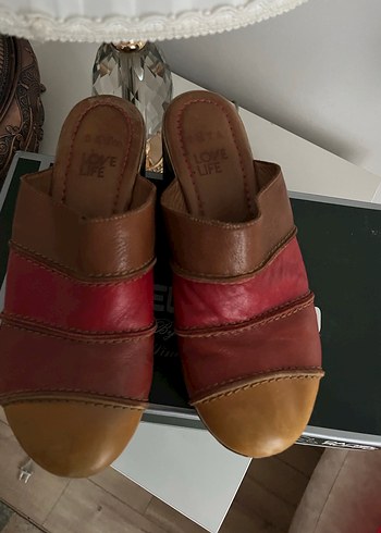 Seda marka Kahverengi Deri Dolgu Topuk Espadril - Görsel 4