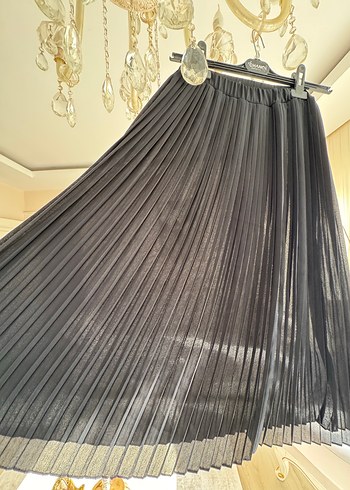 Şifon filili uzun etek - Görsel 3