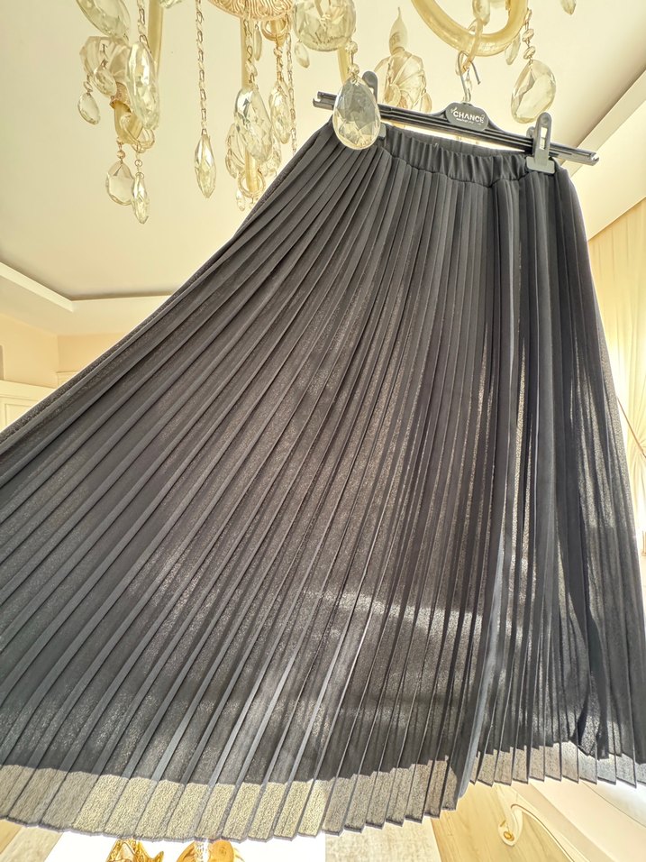 Şifon filili uzun etek - Görsel 3