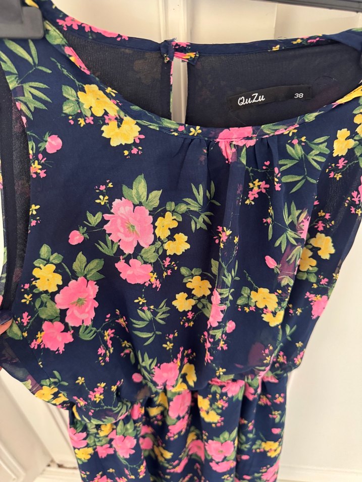 Çiçek Desenli Bohem Midi Elbise - Görsel 3