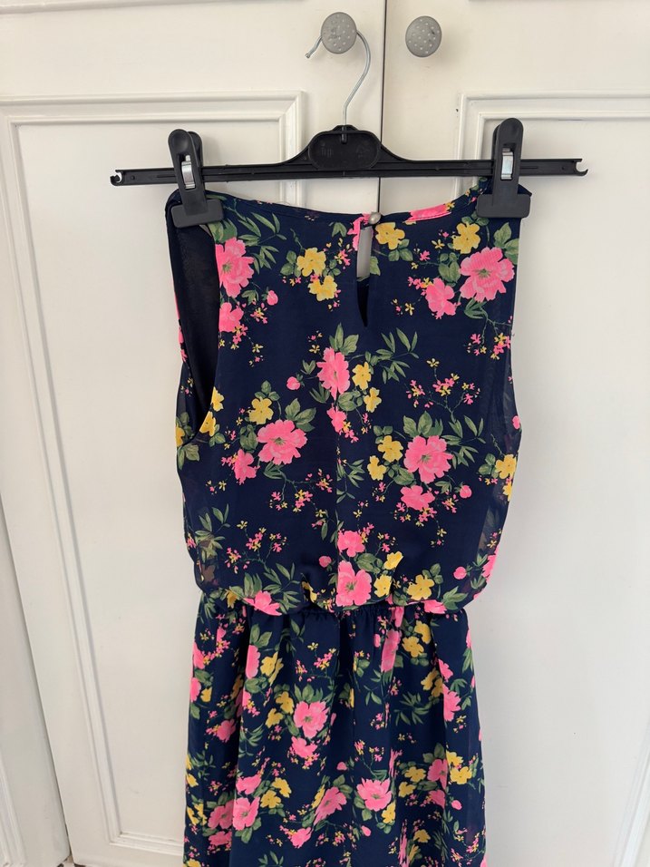 Çiçek Desenli Bohem Midi Elbise - Görsel 2