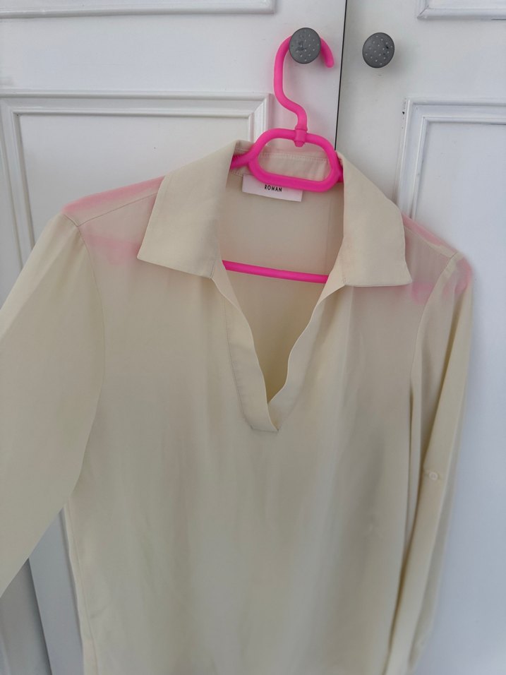 ROMAN MARKA KREM RENK İPEK GÖMLEK - Görsel 4